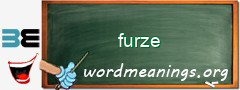 WordMeaning blackboard for furze